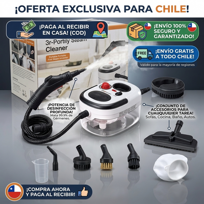 SteamForce™ 2500W | Limpiadora a Vapor de Alta Presión