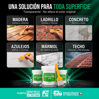 IMPERFIX™ | Pack 3 Selladores Impermeables Transparentes + Brocha